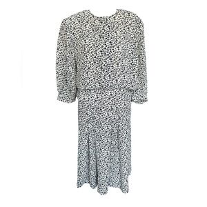 Josephine Vintage 80s Two Piece Floral Skirt Set Blouse size 10/Skirt Size 8